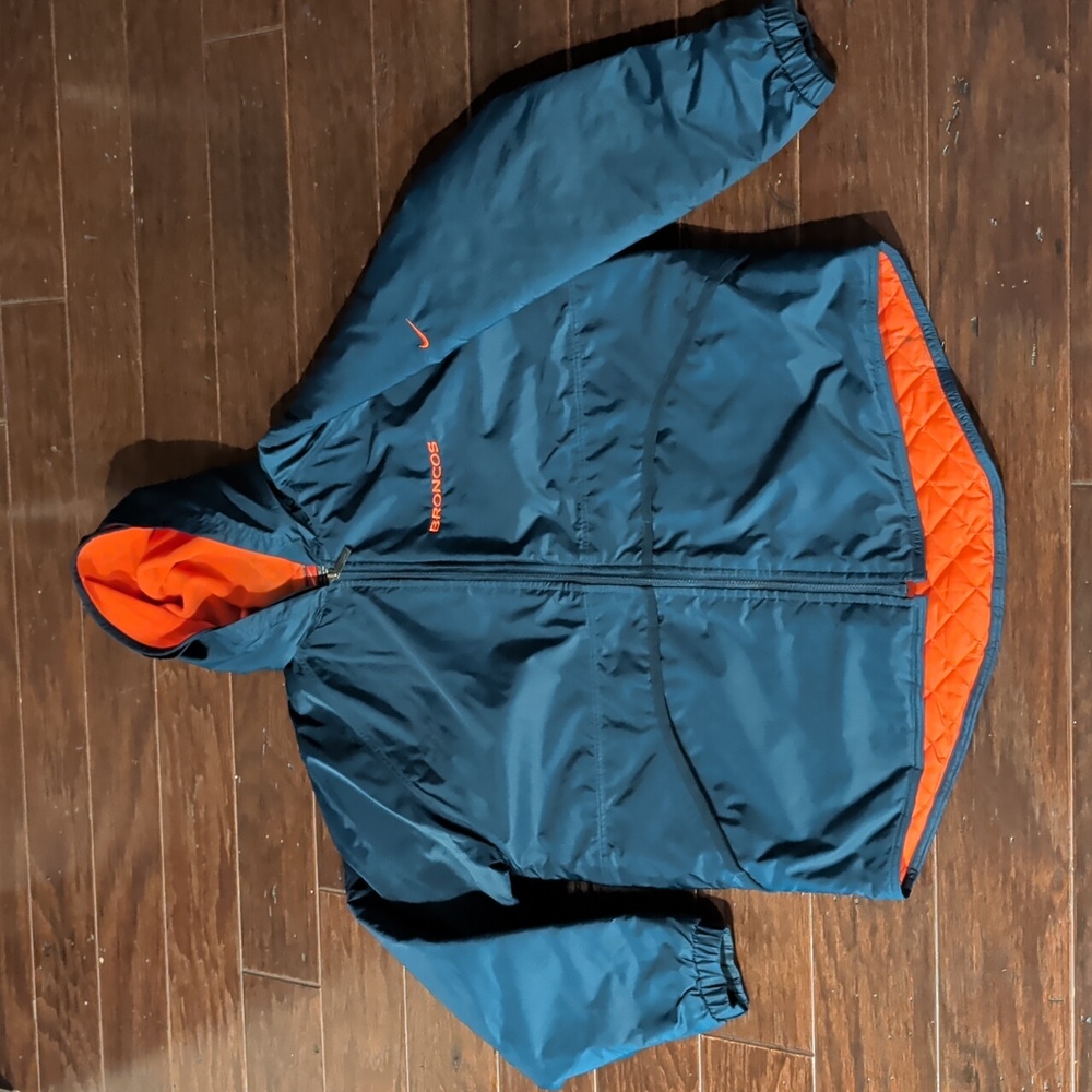 Vintage Denver Broncos Nike Team Jacket With Hoodie